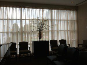 Sheer Panels in Doctor's Office Reception Area